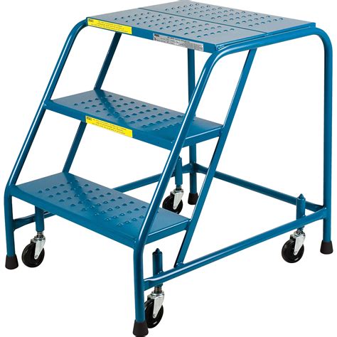 Kleton Rolling Step Ladders 3 Steps 22 Step Width 28 Platform