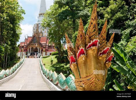 Naga Statue Multi Headed King Cobra Snake Deity Wat Bang Riang