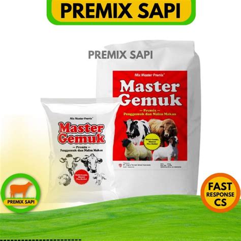 MASTER GEMUK PREMIX 1 SAK 25 Kg Penggemuk Dan Nafsu Makan Ternak