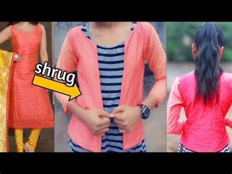 DIY Short Shrug From Dupatta Leftover Old Clothes How To Make Shrug