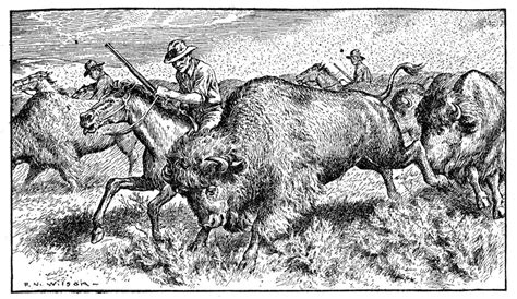 Eon Images Oregon Trail Pioneers Hunt Buffalo