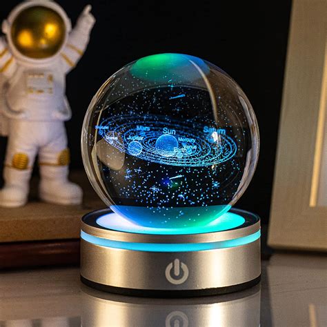 Amazon D Solar System Crystal Ball With Led Colorful Lighting