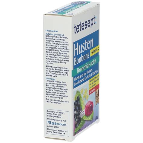 Tetesept Husten Bonbons Bronchial Activ Zuckerfrei 75 G Shop Apotheke