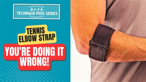 How To Properly Apply A Tennis Elbow Band Technique Peek Series Youtube