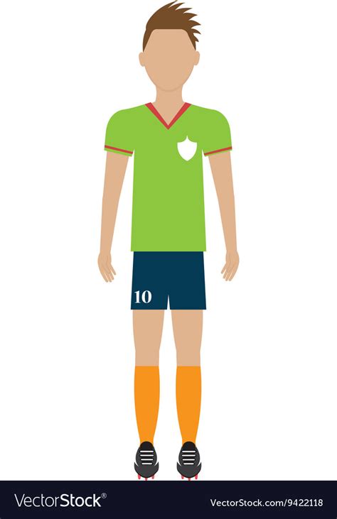 Avatar Man Soccer Player Graphic Royalty Free Vector Image