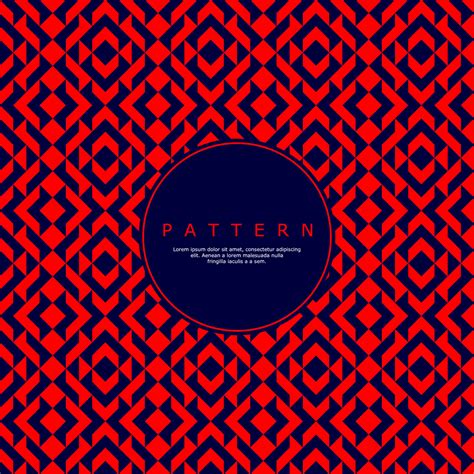 Red Decorative Square Line Seamless Pattern Abstract Ornate Box