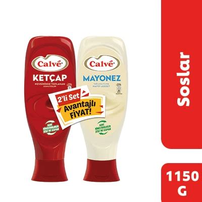 Calve Ketçap x Mayonez İkili Set 1150 G 8 li Koli Fiyatı UFS