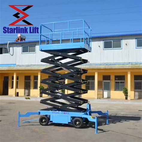 M Kg Aerial Working Lift Movable Mobile Scissor Lift China