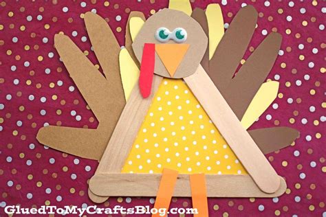 Popsicle Stick Turkey Friend Kid Craft Crafts For Kids Crafts