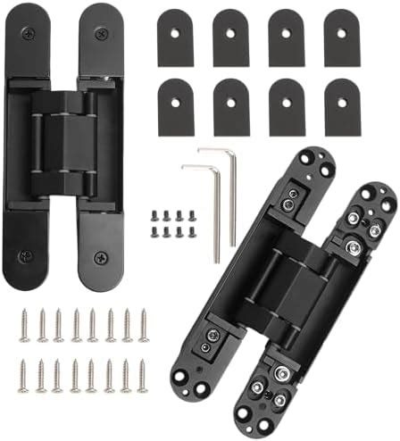 Invisible Door Hinges Pcs Inch Black Hidden Hinges For Doors