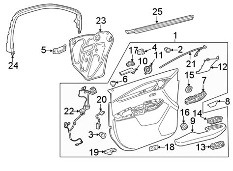 Cadillac Xt5 Door Interior Trim Panel W O Surround Sound 84652870 Stingray Chevrolet Plant