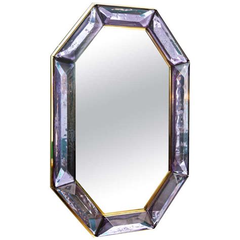 Bespoke Octagon Sea Green Murano Glass Mirror In Stock For Sale At 1stdibs