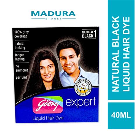 Godrej Expert Natural Black Liquid Hair Dye 40ml Lazada