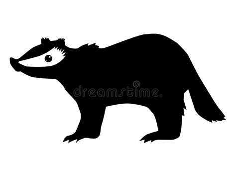 Silhouette of badger stock illustration. Illustration of brock - 179883453