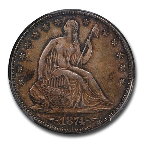 Buy 1874 Liberty Seated Half Dollar Ms 63 Pcgs Apmex