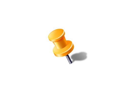 Pushpin Pin Global Positioning System Yellow Paper Transparent Hq Png