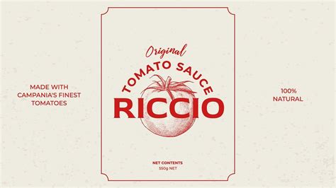 Tomato Sauce Label Template Editable Premium Editable Template