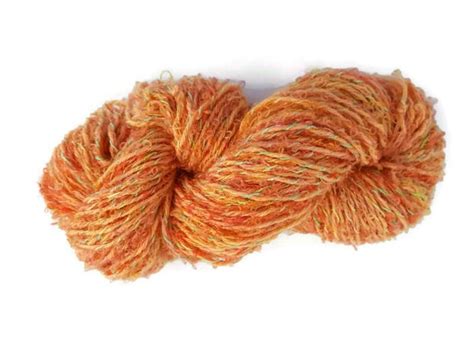 Peach Wool Art Yarn, Knitting Yarn, Crochet Yarn, Weaving Yarn, Mohair ...