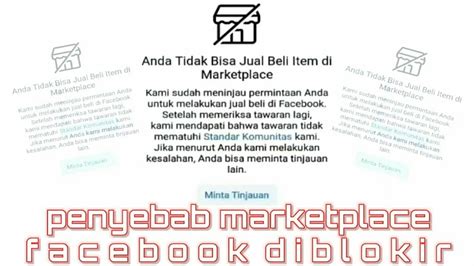 Penyebab Marketplace Facebook Diblokir Dan Cara Mengatasi Marketplace