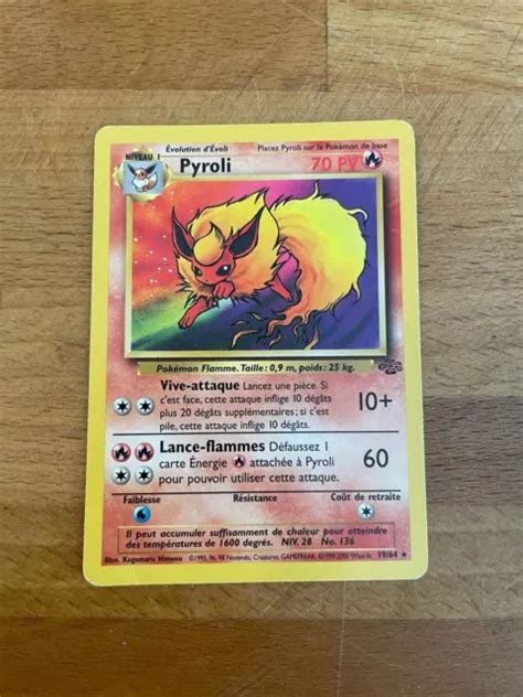 Carte Pokemon Pyroli Jungle Holo Edition Tr S Bon Tat Eur