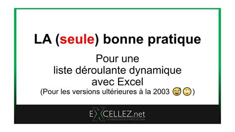 Liste D Roulante Dynamique Et Sans Formule Avec Excel Youtube