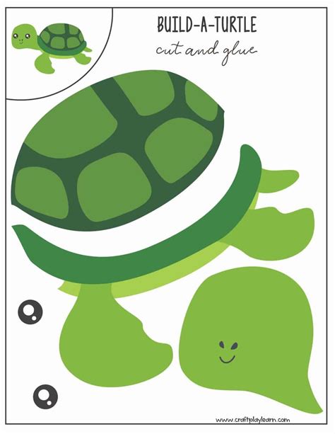 Easy Turtle Paper Craft For Kids Craft Work For Kids Animal Crafts