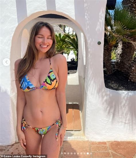 Emma Louise Connolly Shows Off Her Incredible Figure In A Patterned Bikini As She Poses In