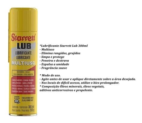 Lubrificante Multiuso Starrett Lub Anticorrosivo 300ml MercadoLivre