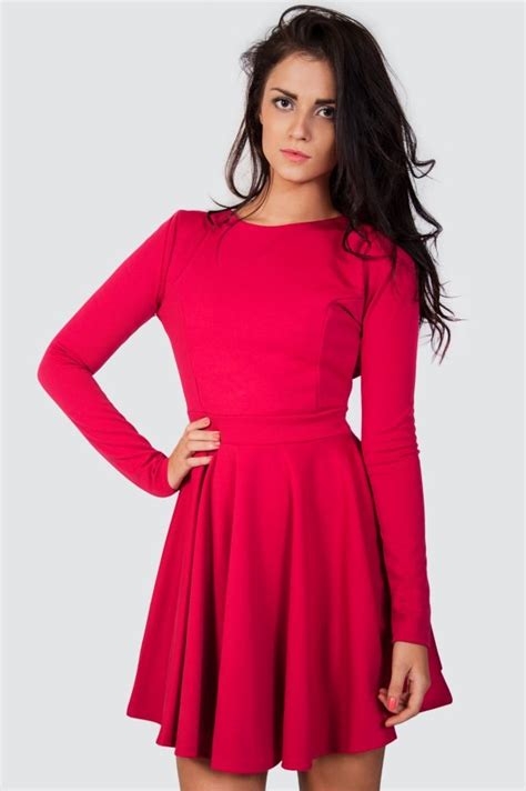 Long Sleeve Skater Dress Picture Collection