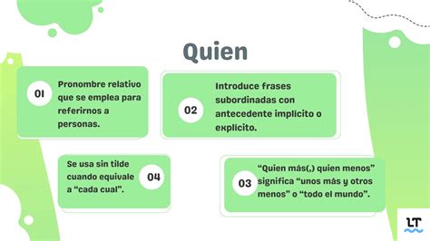 Quien o quién y quienes o quiénes cuándo llevan tilde