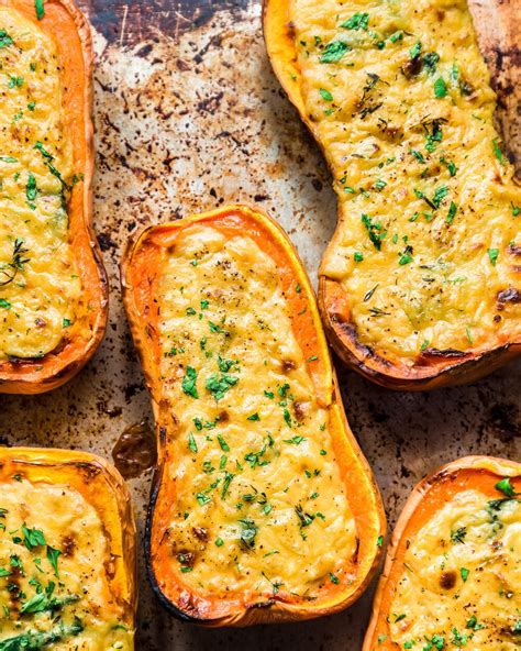 Cheesy Baked Butternut Squash Vegan Rainbow Plant Life