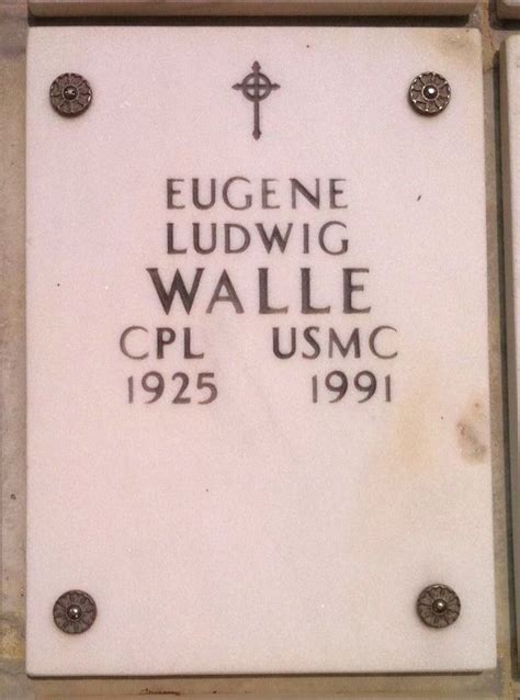 Eugene Ludwig Gene Walle Monumento Find A Grave