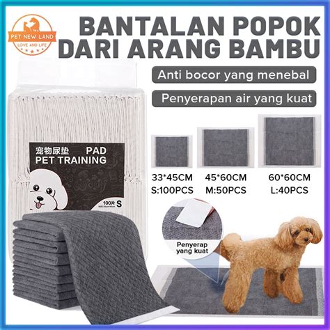 Jual Karbon Charcoal Bamboo Underpad Hewan Peliharaan Alas Pipis