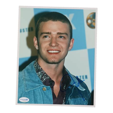 Justin Timberlake Signed 8x10 Photo ACOA Pristine Auction