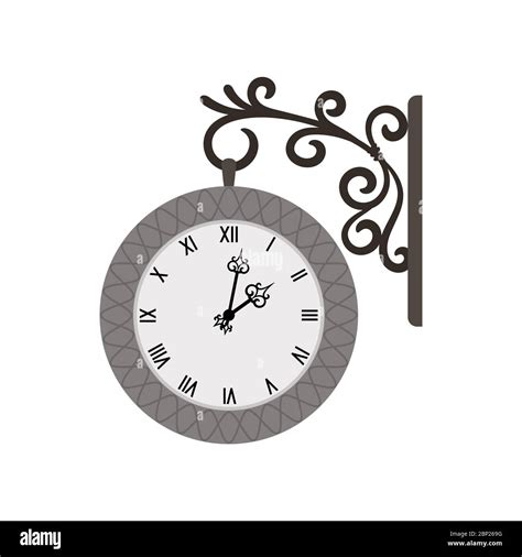 Old Street Wall Clock Stock Vector Images Alamy