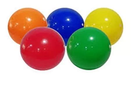 15 Pelota Colores Lisos Plastico Mayoreo Niño Fiesta Regalo