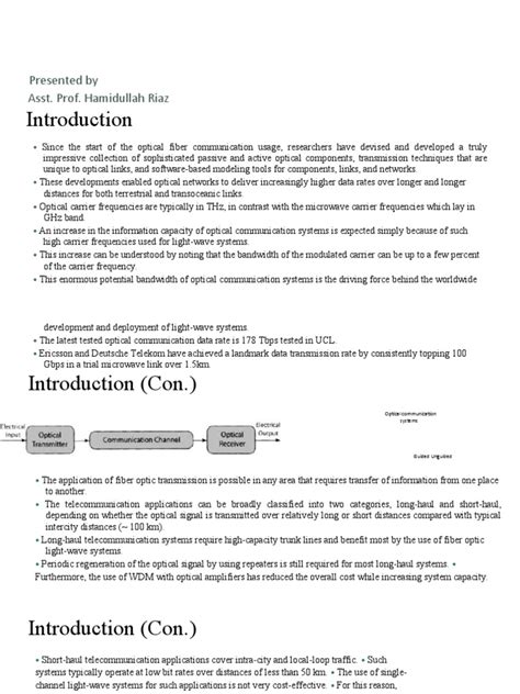 Optical Communication Systems Overview | PDF | Optical Fiber | Amplifier