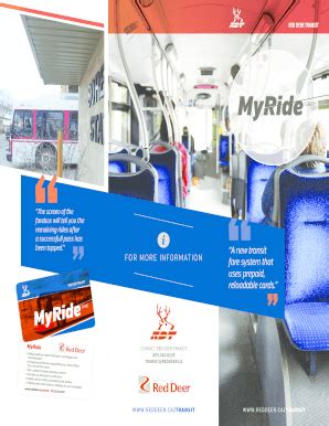 Fillable Online Reddeer MyRide Brochure Pdf The City Of Red Deer