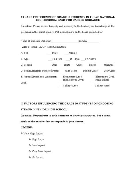 Printed Questionnaire Pdf Socioeconomic Status