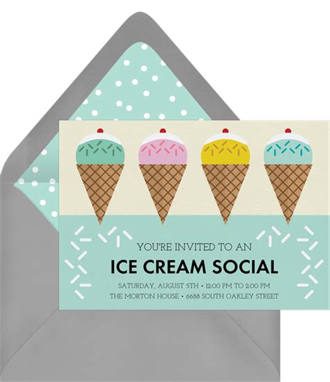 Ice Cream Social Invitations | Greenvelope.com