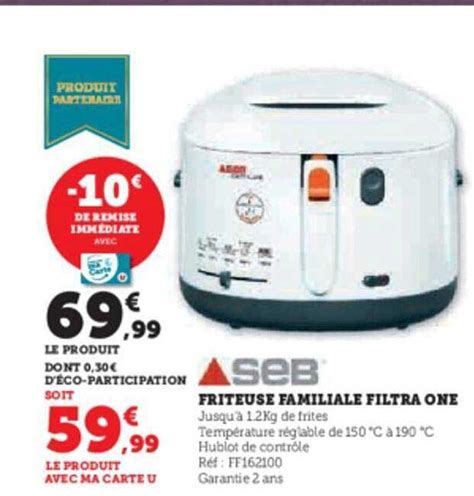 Promo Friteuse Familiale Filtra One Seb Chez Hyper U Icatalogue Fr