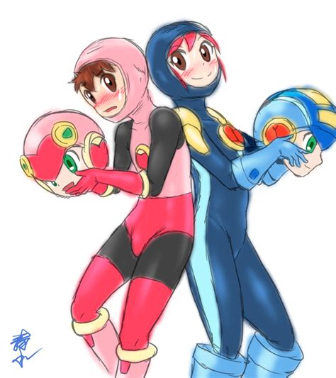 Lan And Mayl As Each Other S Navi Mega Man Rockman Know Your Meme