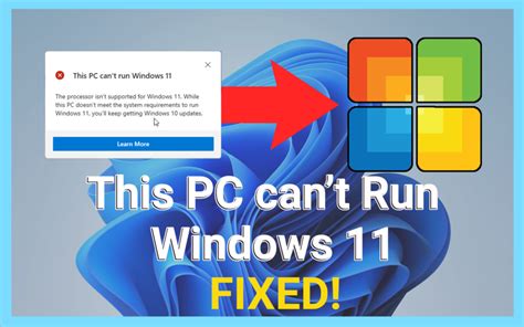 How To Fix This Pc Cant Run Windows 11 Windows 11 Installation Error