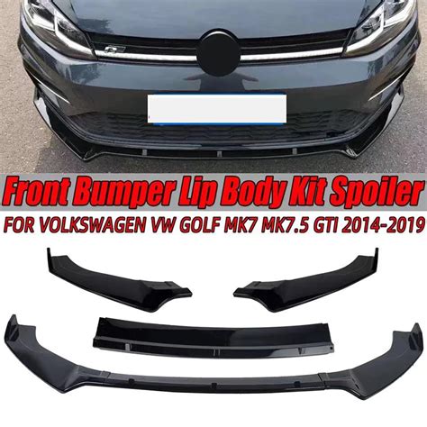 Pcs Car Front Bumper Splitter Lip Diffuser Body Kit Spoiler Guard For