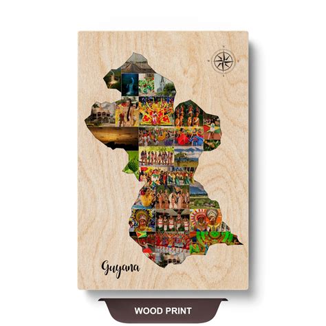 Guyana Map, Guyana Art, Guyana Poster, Guyana Decor, Guyana Wall Art ...