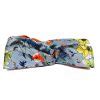 Turban Tissu Satin Polyester Doublure Coton Bleu Fleuri Johanna Braitbart