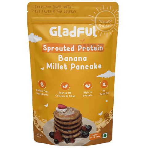 Gladful Sprouted Protein Millet Pancake Powder Banana Buy Packet Of