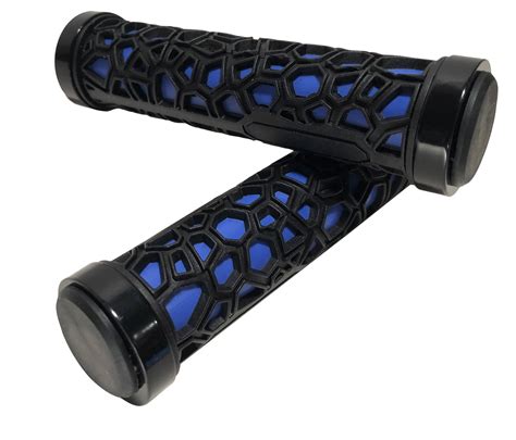 double lock  blue bike grips mtb bmx mountain bike handlebar grips