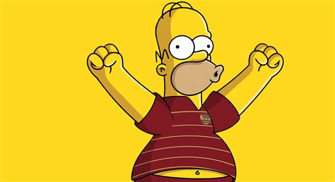 Homer Simpson Celebration HD Wallpaper