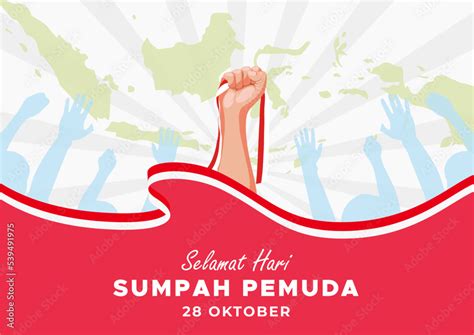 Selamat Hari Sumpah Pemuda Oktober Background Celebration Indonesia